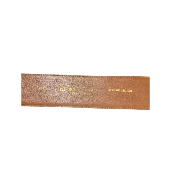 Empori Armani Women’s Wide Corset Style Leather Reptile Yellow Gold 75/30 Italy main image 10